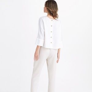 Vetta capsule boxy blouse white